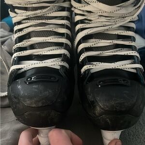 Black and White Hockey Skates